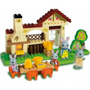 Unico Maximilian Families kerti parti építőkocka szett nyúl figurákkal - Unico