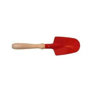 Червена метална лопата за пясъчник с дървена дръжка - Игри в басейна и на плажа