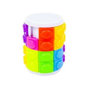 Rotate & Slide Puzzle, colorful cylinder puzzle, brain teaser, logic game, kids toy - Logic Game