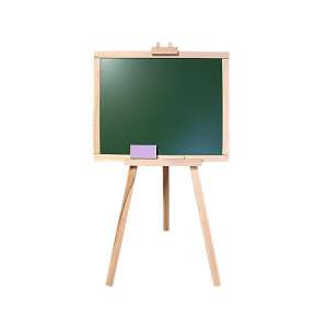 Şevalet din lemn cu tablă de scris cu cretă verde și litere și numere magnetice, perfect pentru copii pentru a învăța și a se juca - Nonbrand Table de scris si desenat