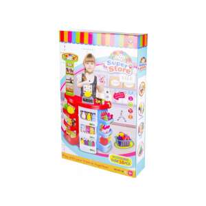 Zestaw sklepowy Super Store, 78 cm, zabawa w sklep spożywczy, zabawka dla dzieci, udawanie zakupów, odgrywanie ról, kuchnia dla dzieci, jedzenie do zabawy, kasa, wózek na zakupy, zabawa, zabawki dla dzieci, jedzenie do zabawy, zabawka supermarket, zabawka sklep spożywczy - Sklep, zabawa, zakupy
