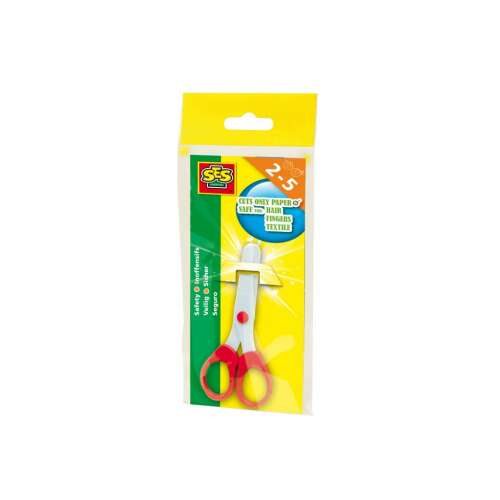 SES Safety Scissors with rounded tips, 2-6 years, for paper, hair, cardboard and textile