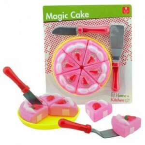 Set de tortă de joacă cu cuțit și spatulă, mâncare de joacă pentru copii, accesorii de joacă pentru bucătărie, set de tort magic - Joacă alimente