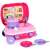 Pink and purple toy kitchen set in a suitcase with wheels, Technof Toys brand