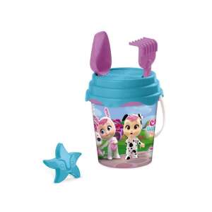 Cry Babies Sandspielset mit Eimer, Schaufel, Rechen, Form und Sieb - Strandspielzeug