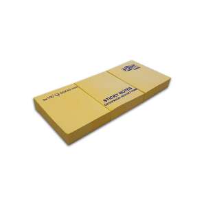 Point 3 db sárga öntapadós jegyzettömb, 100 lap/tömb, 40x50mm - Jegyzettömb