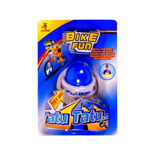 Bike Fun Police Siren Light, flashing blue light and siren sound, for kids bikes and tricycles