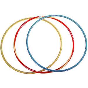 Hula hoop, 65 cm, červená, žltá, modrá, detská hračka, cvičenie, fitness, zábava - Šport a voľný čas