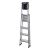Bočný pohľad na hliníkový rebrík KRAUSE Secury so 4 stupňami