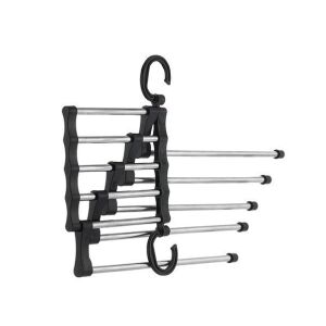 Többfunkciós gardrób rendszerező nadrágokhoz, rozsdamentes acél rudakkal - Gardrób rendszerező