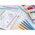 Faber-Castell Unicorn Grip colored pencils with drawing and stickers on notebook
