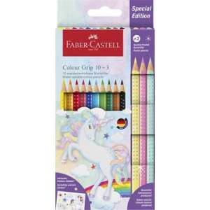 Faber-Castell Colour Grip 10+3 Wasserlösliche Farbstifte in einer Einhorn-Box - Faber-Castell Farbstifte