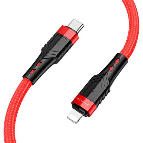 Kábel Borofone BU35 Influence červený Type-C do Lightning, 1,2m, rýchle nabíjanie PD20W