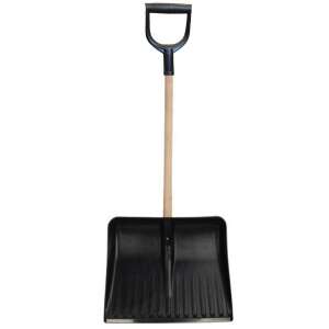 Hólapát műanyag 46 cm inox élvédővel D NYELEZETT - [TM]