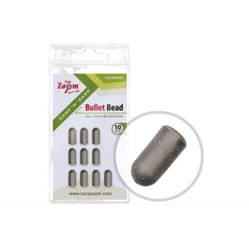 Carp'n'Carp Zoom Bullet Bead 12mm 10 darabos, horgászfelszerelés, pontyhorgász kiegészítők, golyó gyöngyök, horgász gyöngyök - Csali stopper és ütköző