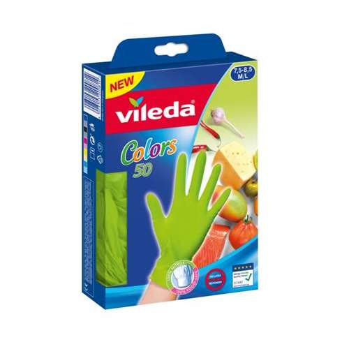 Manusi de unica folosinta Vileda color M/L 50buc 31610044