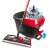 Vileda Ultramat Turbo mop and bucket set with foot pedal, red and grey