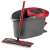 Vileda Ultramat Turbo mop and bucket set with foot pedal, red and grey