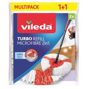 Vileda turbo 2in1 multipack Refill #alb-roșu