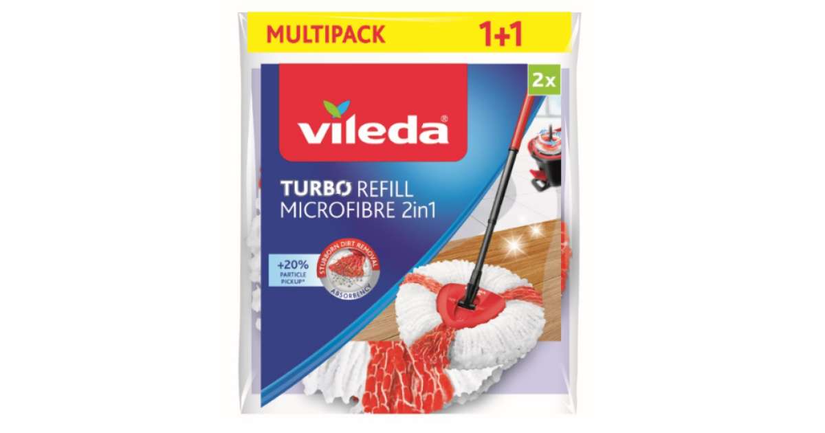 Vileda turbo 2in1 multipack Refill #white-red 