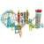 Ikonka Magic Magnetic Blocks assembled marble run with Ferris wheel and ball lift