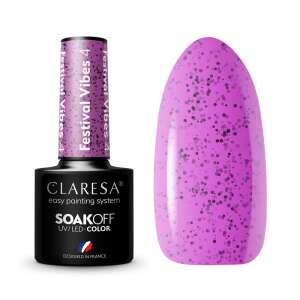 Claresa Festival Vibes 4 Gel Polish, Pink mit Glitter, 5g - Gel-Lack