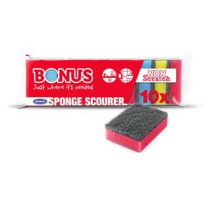 BONUS Sponge Scourer, red and black sponge, non-scratch, dishwashing sponge, cleaning sponge - Dish sponge