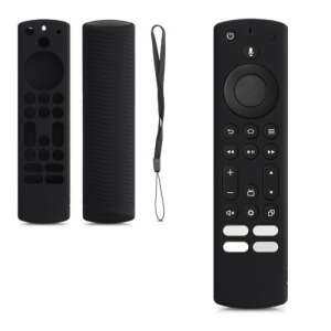 Fekete szilikon távirányító tok Toshiba és Insignia Fire TV készülékekhez, Kwmobile márka - Medence belső fólia