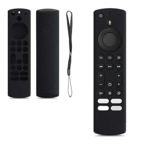 Fekete szilikon távirányító tok Toshiba és Insignia Fire TV készülékekhez, Kwmobile márka
