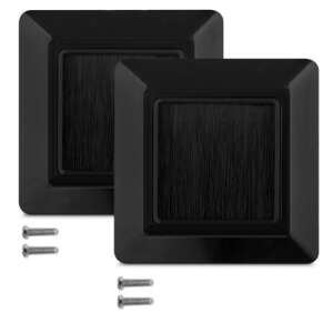Kwmobile black plastic wall plate for hiding cables, 2 pack - Pool liner