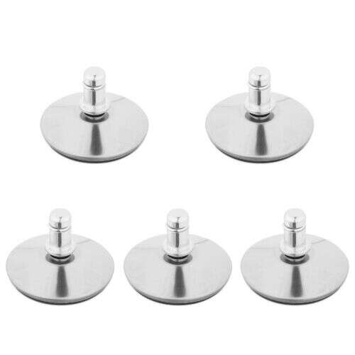 Kwmobile 5 db-os irodai szék csere csúszka készlet, ezüst/fekete, 11 mm-es rúd, 38 mm átmérő, 5 db-os készlet