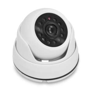 Kwmobile dummy security camera with flashing LED lights, white, plastic - Security Camera