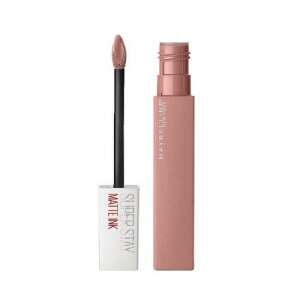Maybelline Superstay Matte Ink Lipstick in 60 Poet, nude pink liquid lipstick with applicator - Mouth