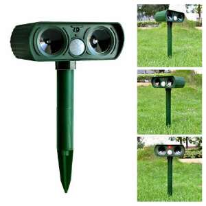 Napelemes, ultrahangos állatriasztó – földbe szúrható, mozgásérzékelővel (BBV)