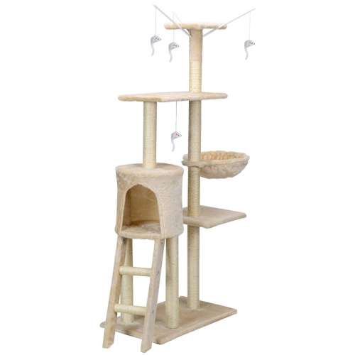 Funfit XL 5 level cat entertainment centre and scratching post #beige