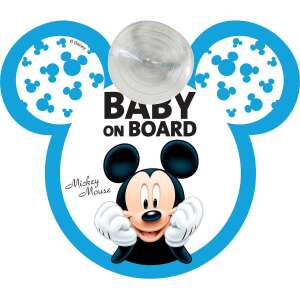 Figyelmeztető tábla Baba a fedélzeten Mickey, Disney, kék 59961310 Baby on board jelzés