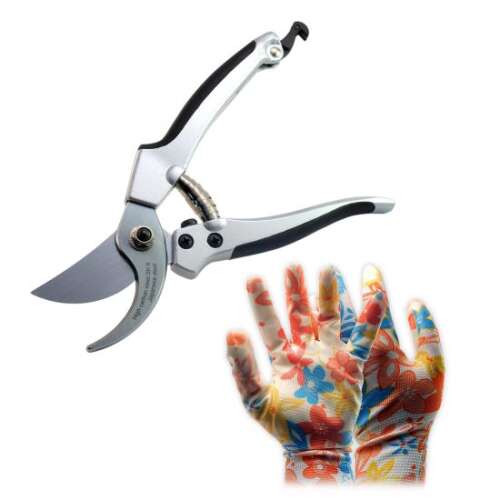 XTline bypass kerti olló SK5 acél pengékkel és latex kesztyűvel