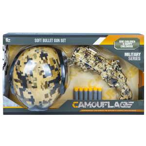 Military Series - Szivacspisztoly Szett Sisakkal - Camouflage