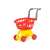 Polesie játék bevásárlókocsi piros és sárga színben