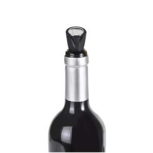 Set 2 dopuri pentru vin Ibili-Barware, metal/silicon, 6 cm, negru/argintiu 59962191 Articole speciale de piscina