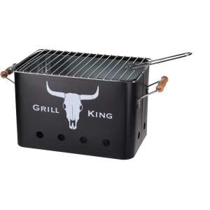 BBQ Grill King rechteckiger Holzkohlegrill, schwarz, 32x20x20 cm - ProGarden
