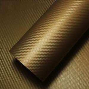 Carbon 3D Gold Car Wrapping Film 1m x 1.27m