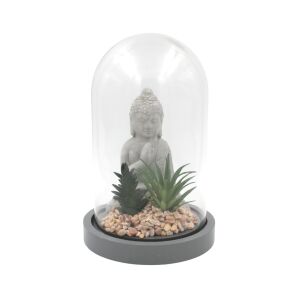 Dekorative Glaskugel mit Buddha-Statue, 21cm, Wohnkultur - Ziergegenstände