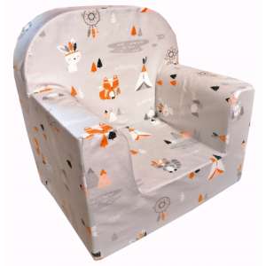 Maja prémium Babafotel levehető huzattal - Indián állatok #szürke