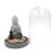 Globe decorative glass Buddha with plants, disassembled, 21cm