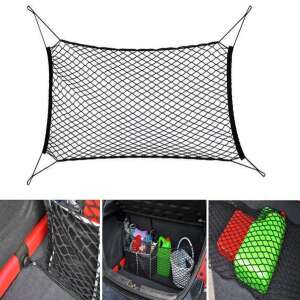 Univerzális rugalmas csomagtartó háló tartókonzolokkal, 100 x 40 cm, csomagtartó háló, csomagtartó rendező, autó háló, poggyász háló, csomagtartó háló autóhoz, autó csomagtartó háló, autó háló csomagtartóhoz, csomagtartó háló rendező - AMiO