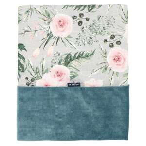 Pătură pentru bebeluși din catifea Womar Zaffiro, 75x100 cm, Model floral multicolor - Paturici bebe