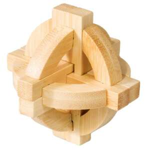 FRIDOLIN 3D Logic Puzzle, Bamboo, Brain Teaser, Wooden Puzzle - Logic Game