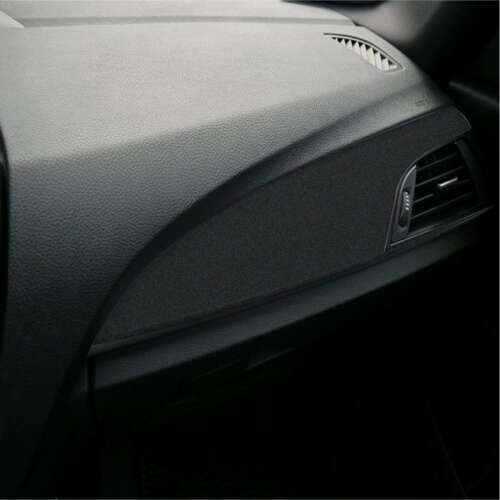 Black velvet car dashboard cover, 100 x 45 cm, for interior decoration