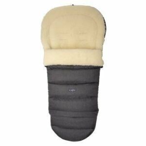 Womar Zaffiro Sac de dormit pentru cărucior din piele de miel, gri închis - Womar